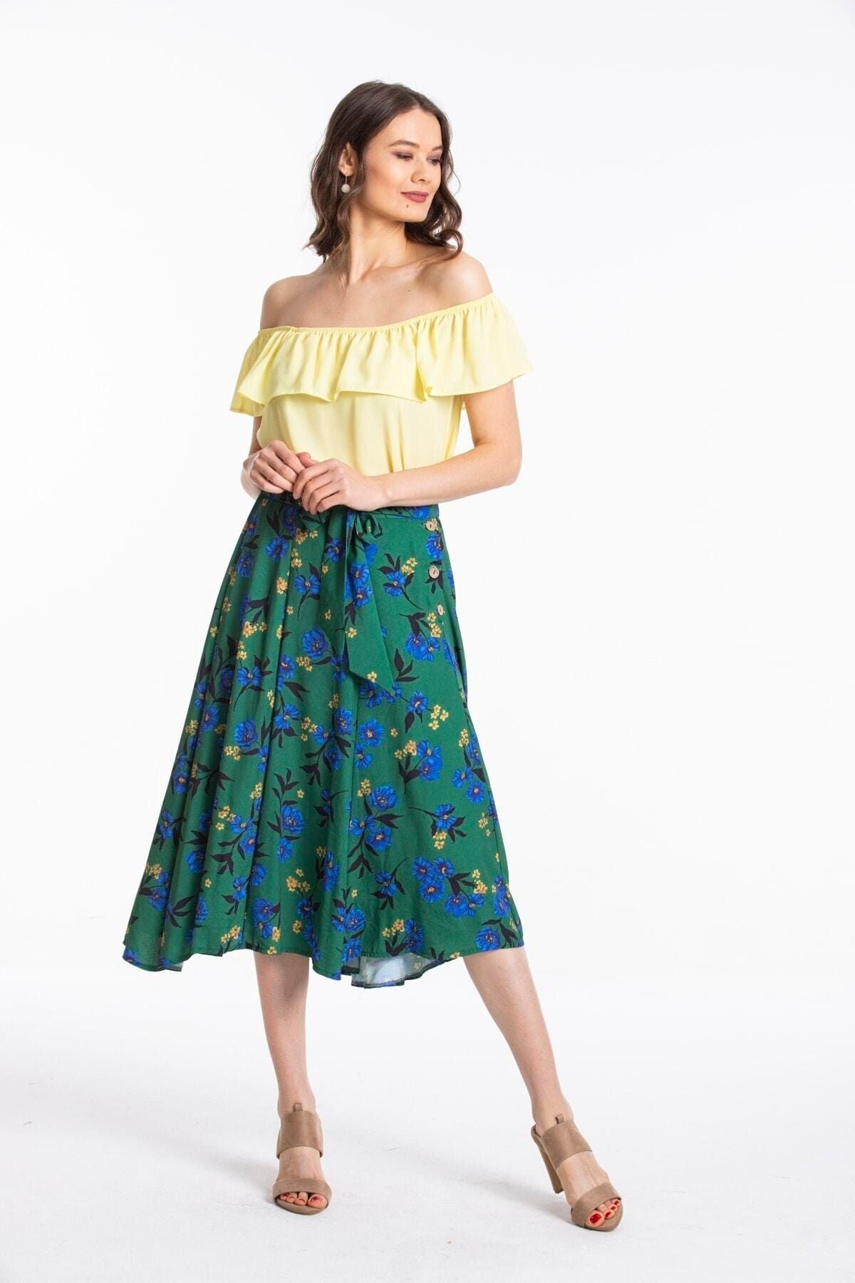 Enid Women's Skirt - Green - product image 3