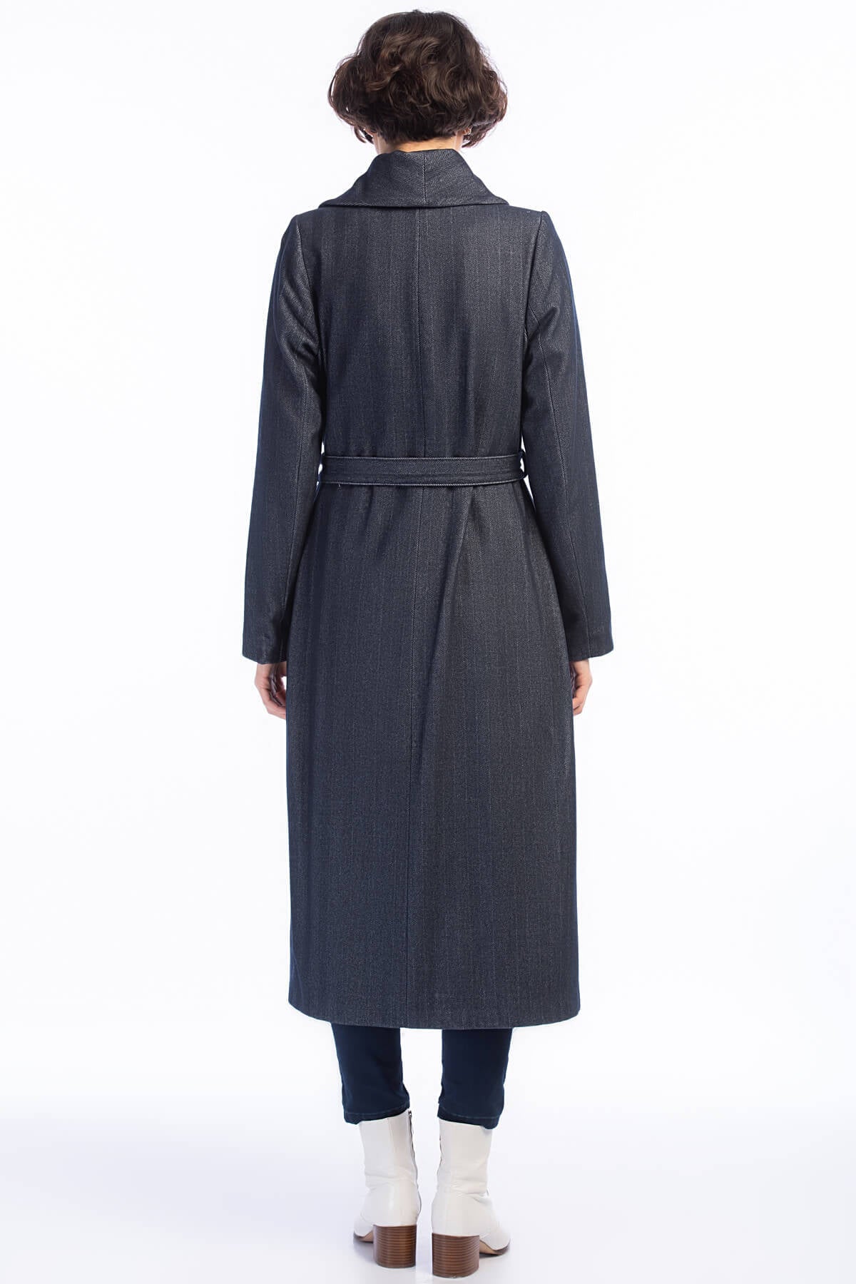Hallie Women's Herringbone Coat - Navy Herringbone - product image 2