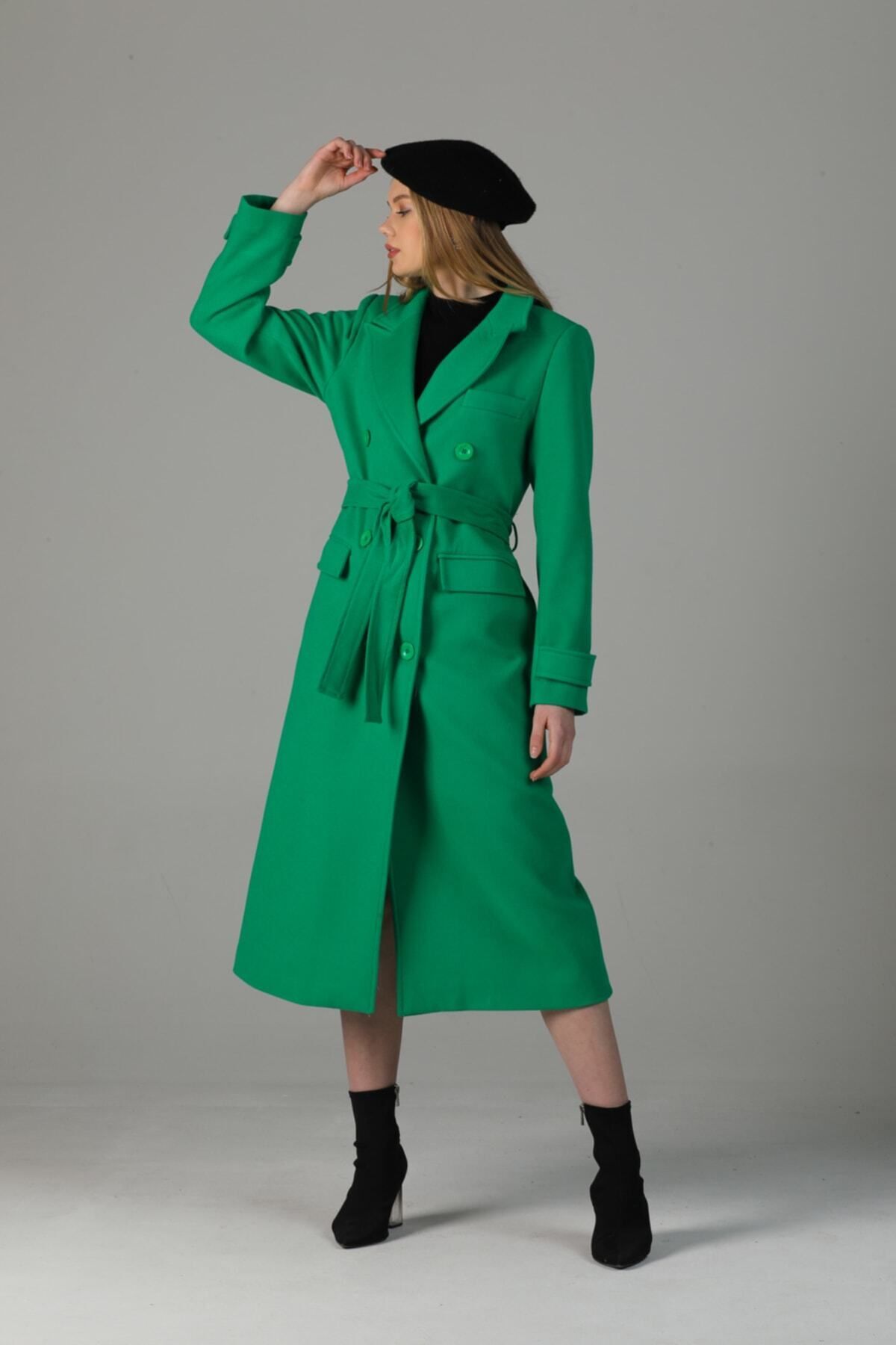 Belinda Women's Button Front Lined Coat - Grass Green - product image 8
