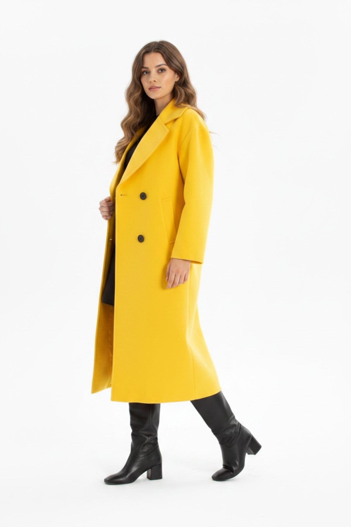 Aurelia Women's Oversized Coat - Yellow - product image 2