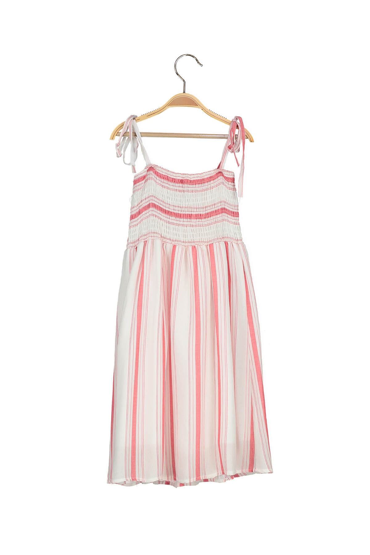 Darcy Girls' Striped Strappy Dress - Red Stripe New - product image 6