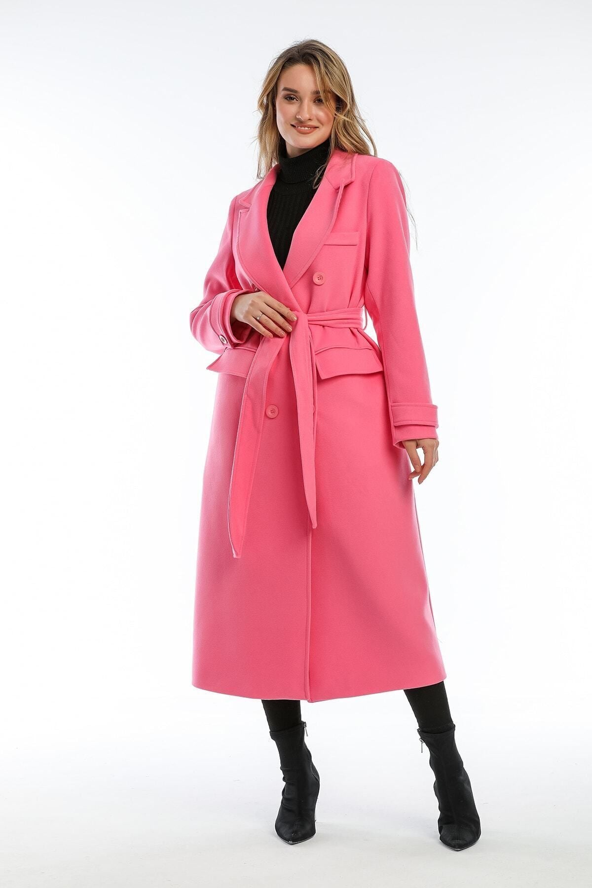 Belinda Women's Button Front Lined Coat - Candy Pink - product image 8