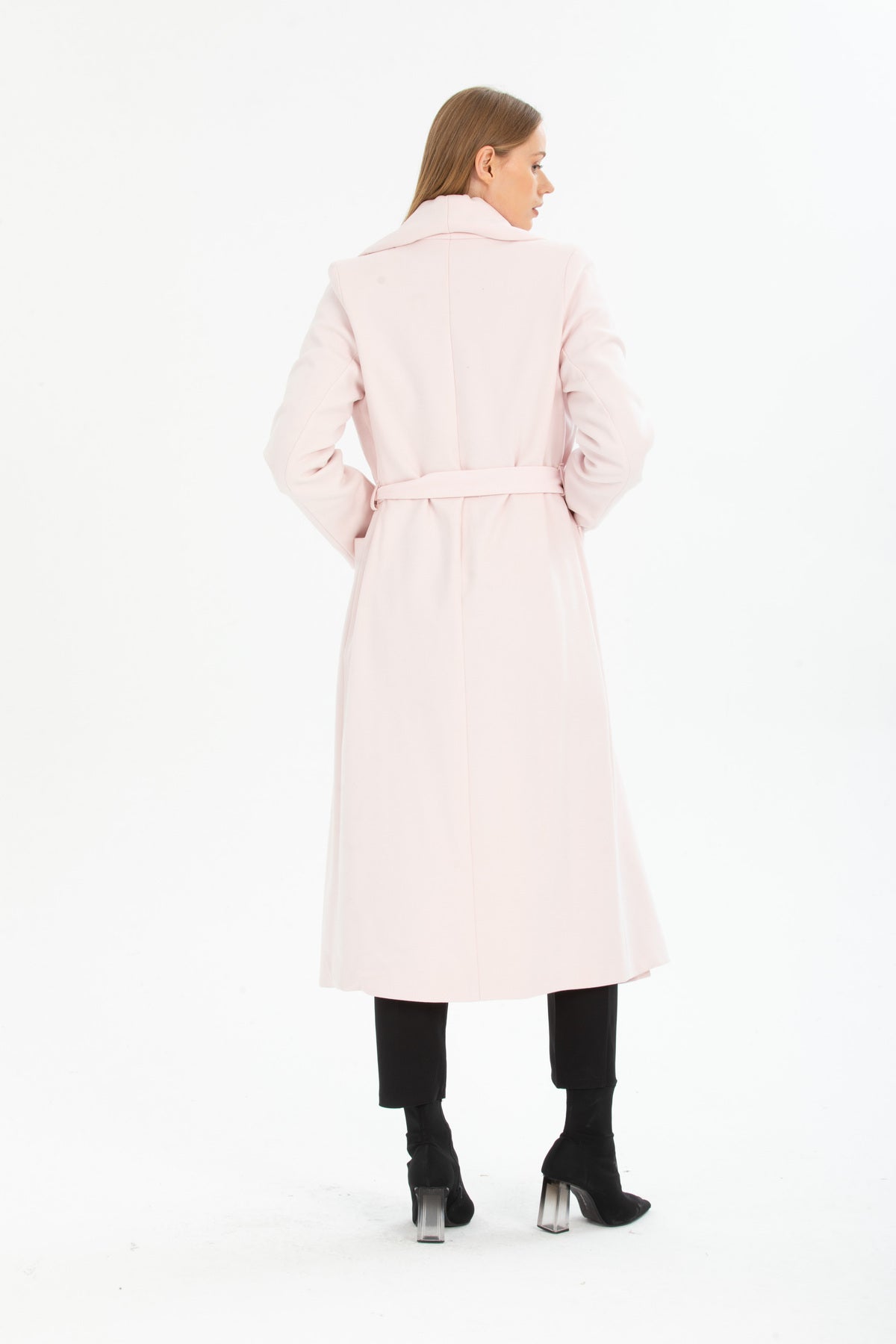 Larissa Women's Belted Shawl Collar Coat - Pink - product image 8
