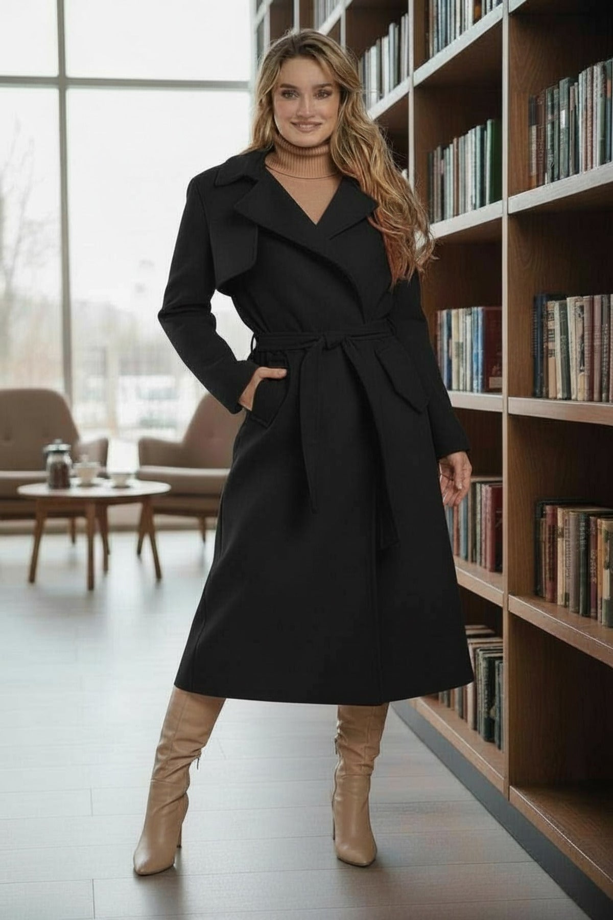 Andrea Women's Lined Coat - Black - product image 1