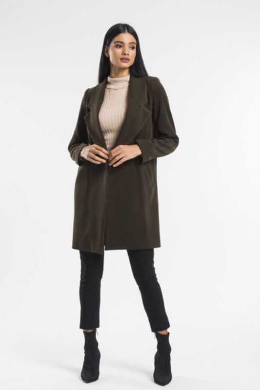 Edna Women's Coat - Dark Khaki - product image 1