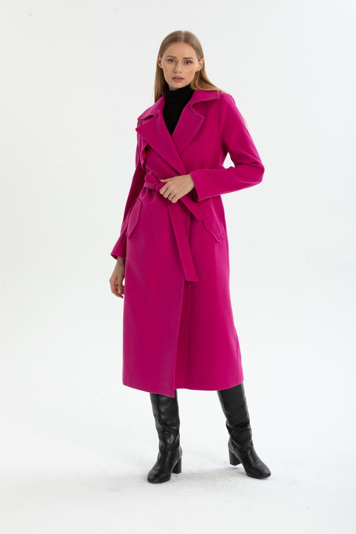 Andrea Women's Lined Coat - Fuchsia - product image 5