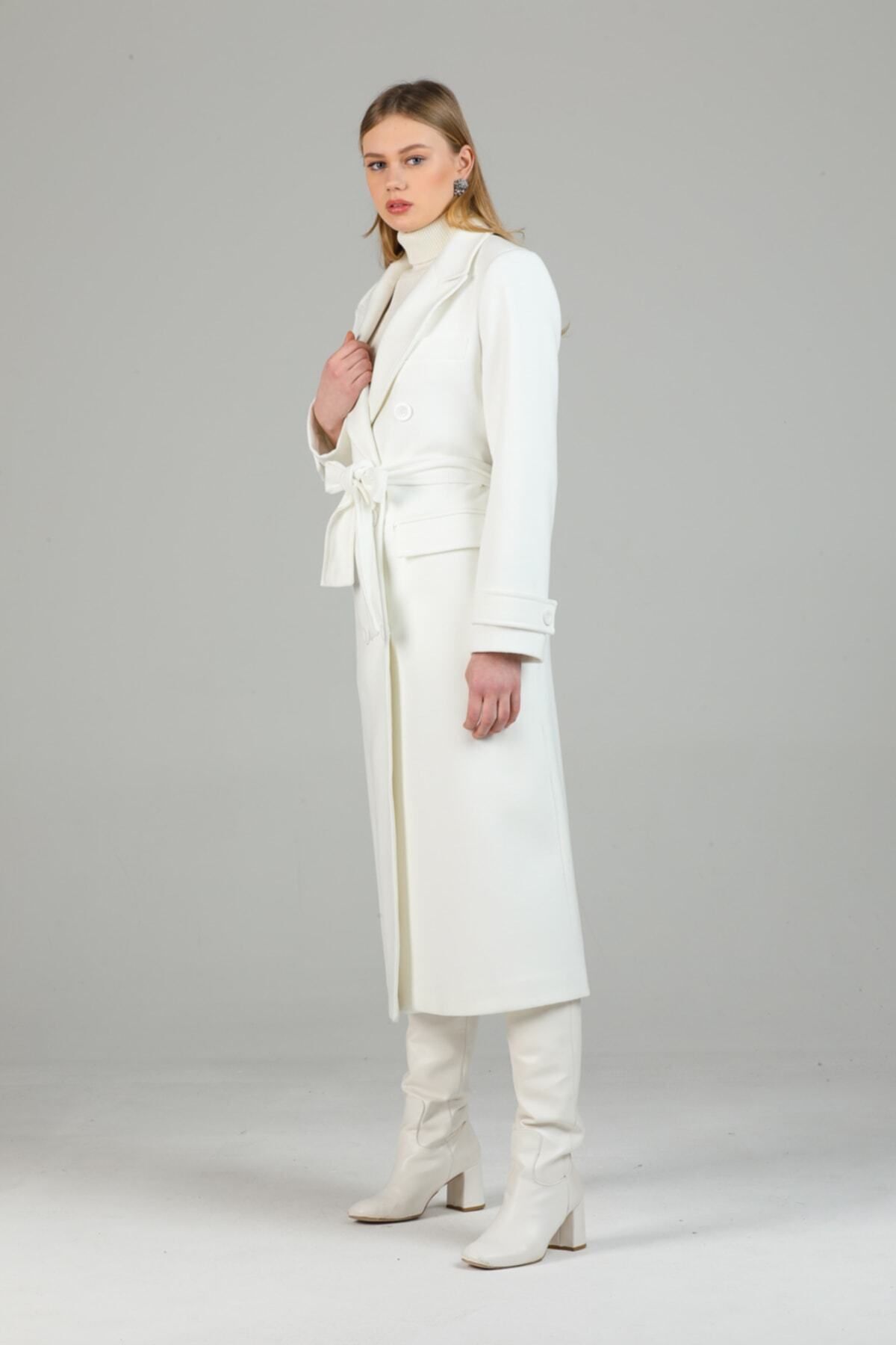 Belinda Women's Button Front Coat - White - product image 8