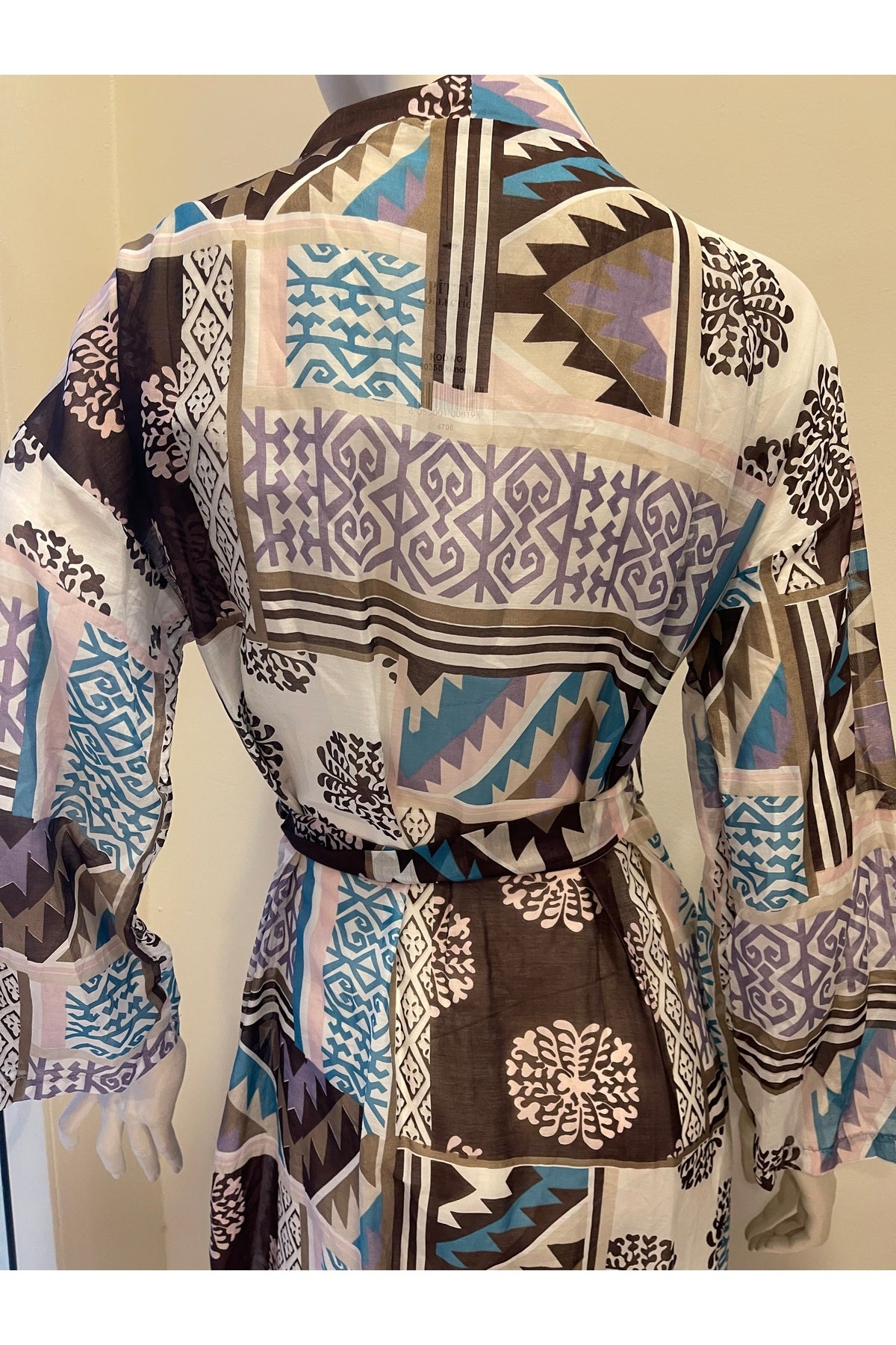 Adele Women's Belted Kimono - Brown Ethnic Print - product image 8