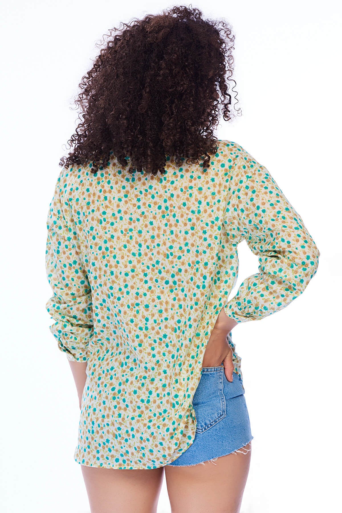 Jillian Women's Floral Shirt - Green Floral - product image 6