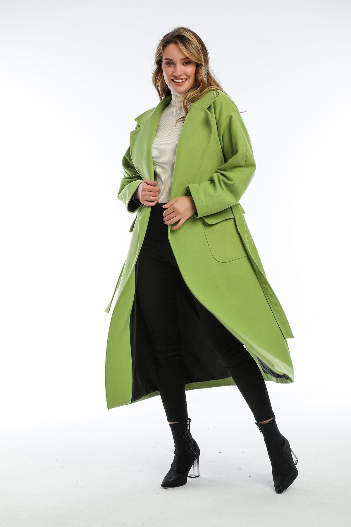 Anabel Women's Notched Collar Coat - Pistachio Green - product image 4