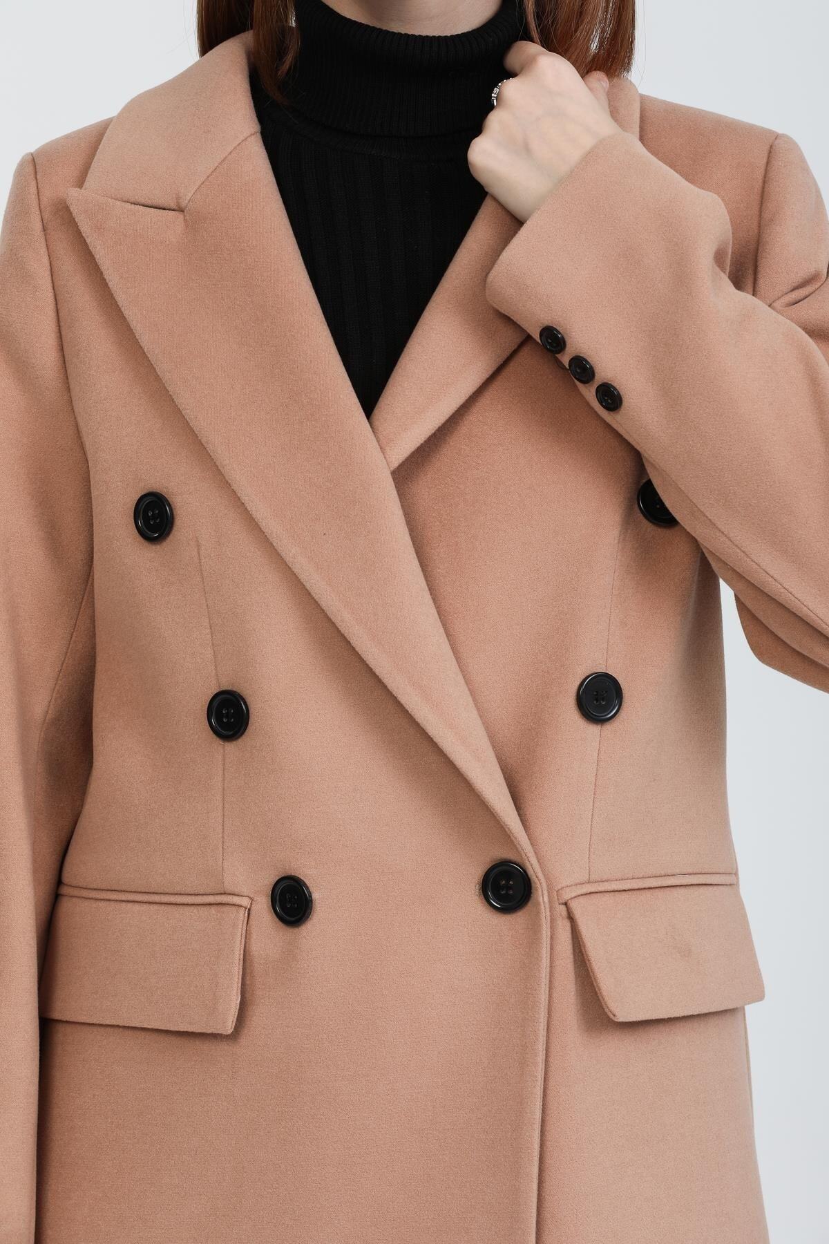 Andie Women's Button Front Coat - Camel - product image 3
