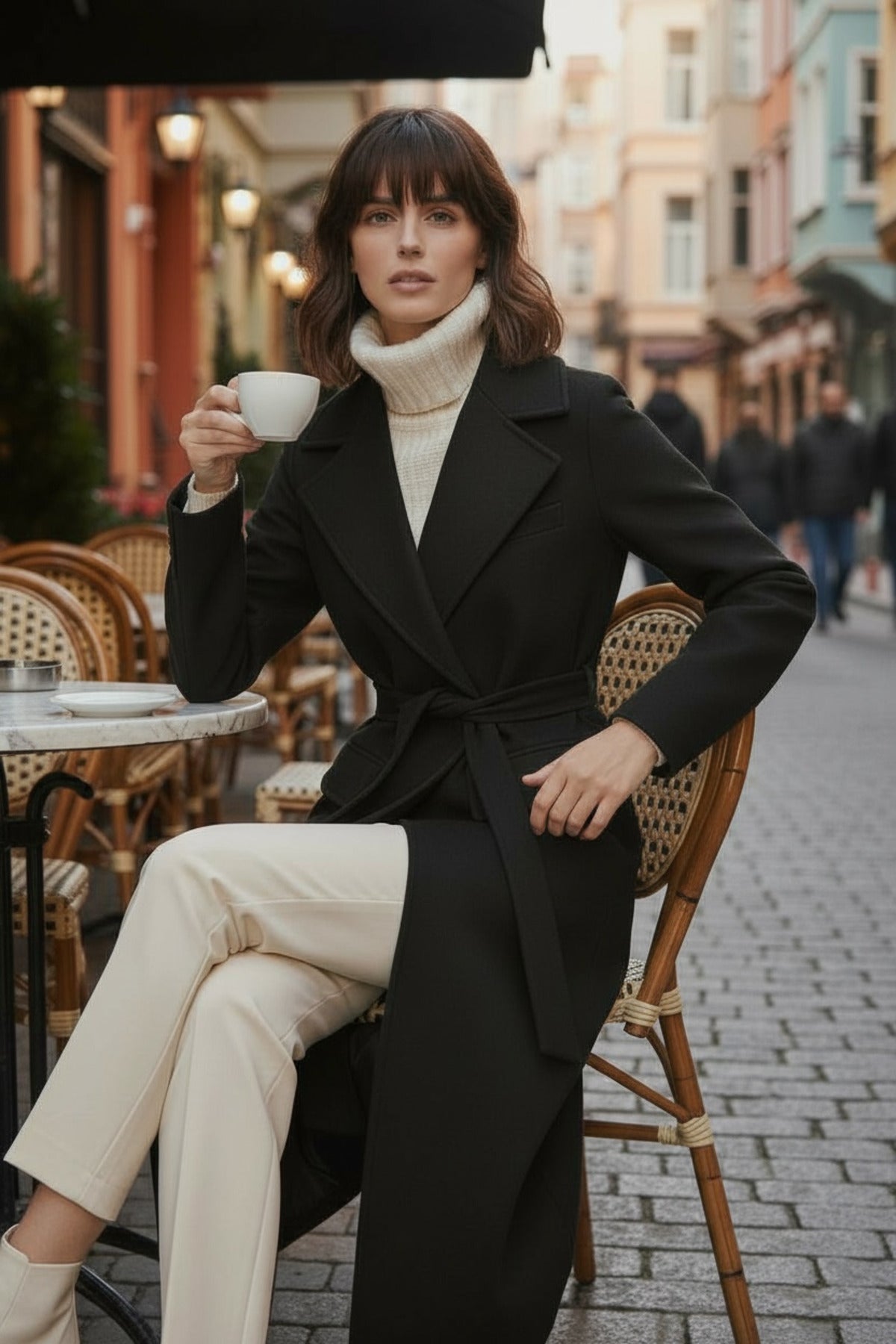 Anika Women's Belted Coat - Black - product image 3