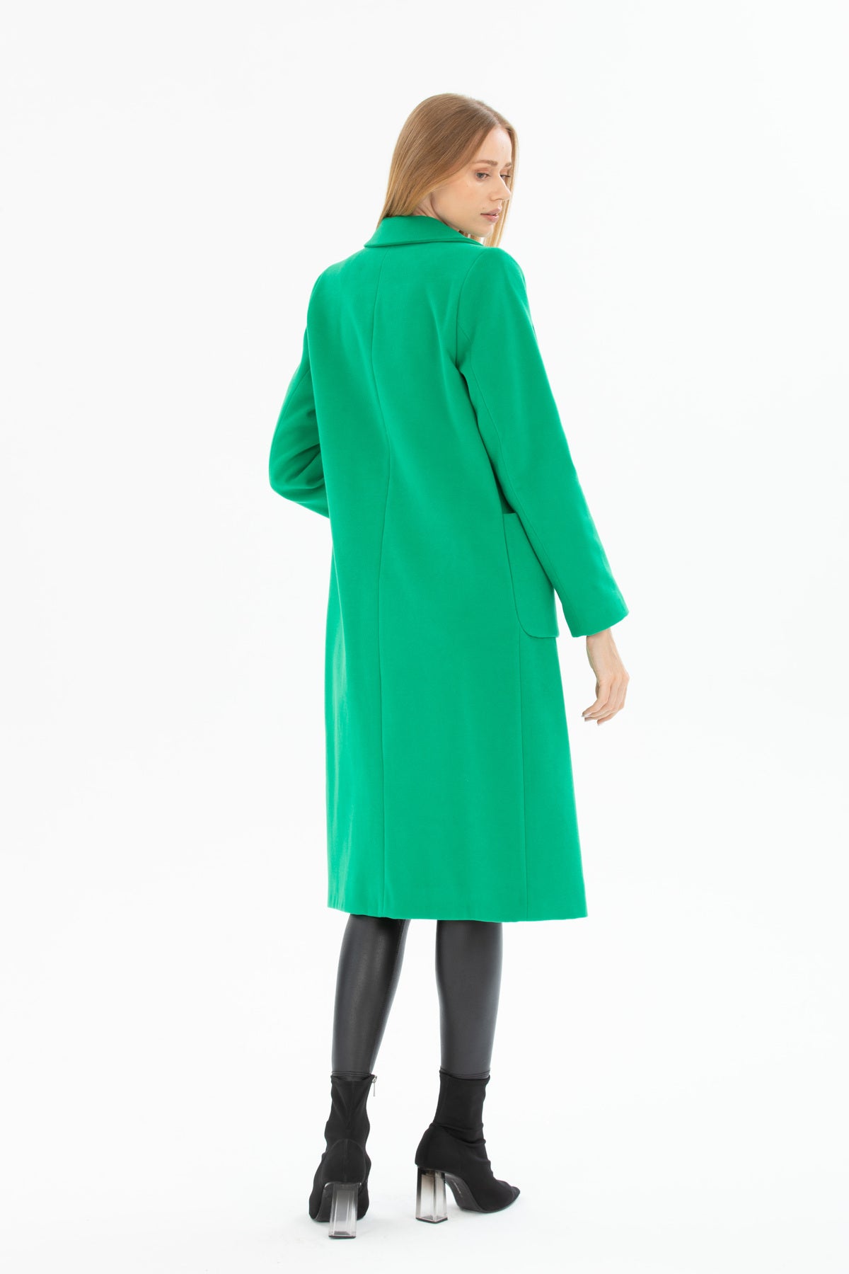 Annalise Women's Button Front Lined Coat - Grass Green - product image 7