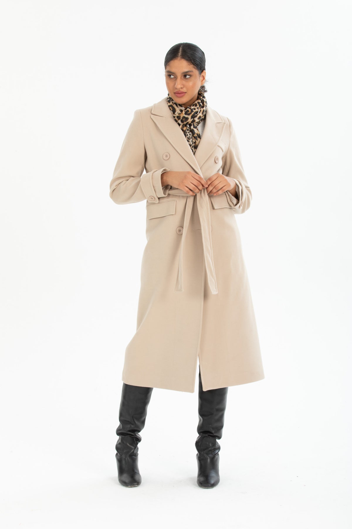 Belinda Women's Button Front Lined Coat - Beige - product image 2