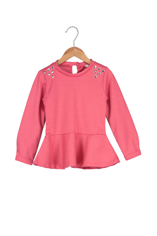 Astrid Girls' Blouse - Coral Red - product image 1