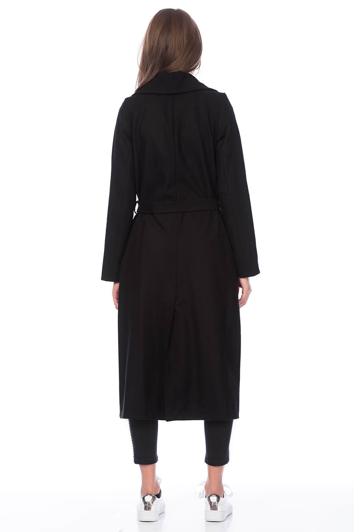 Ingrid Women's Belted Notched Collar Coat - Black - product image 6
