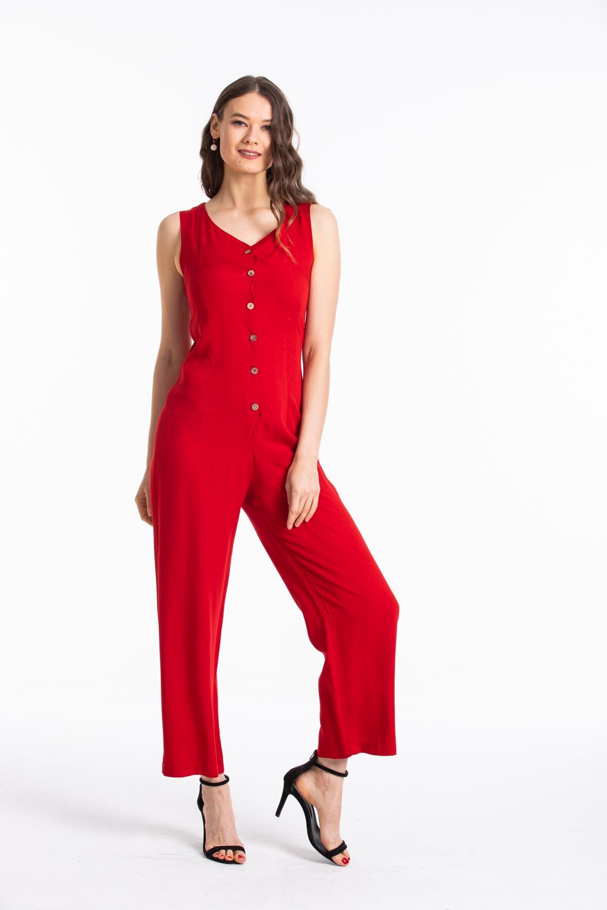 Estelle Women's Jumpsuit - Red - product image 1