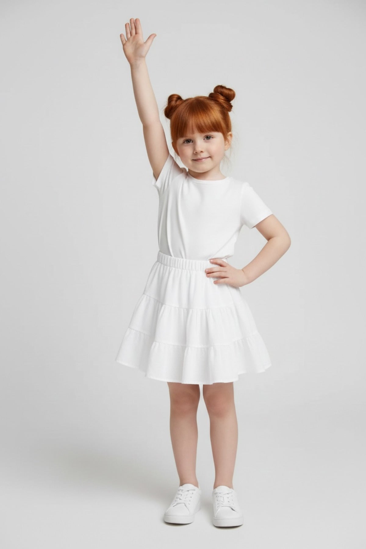 Cleo Girls' Skirt - White - product image 3