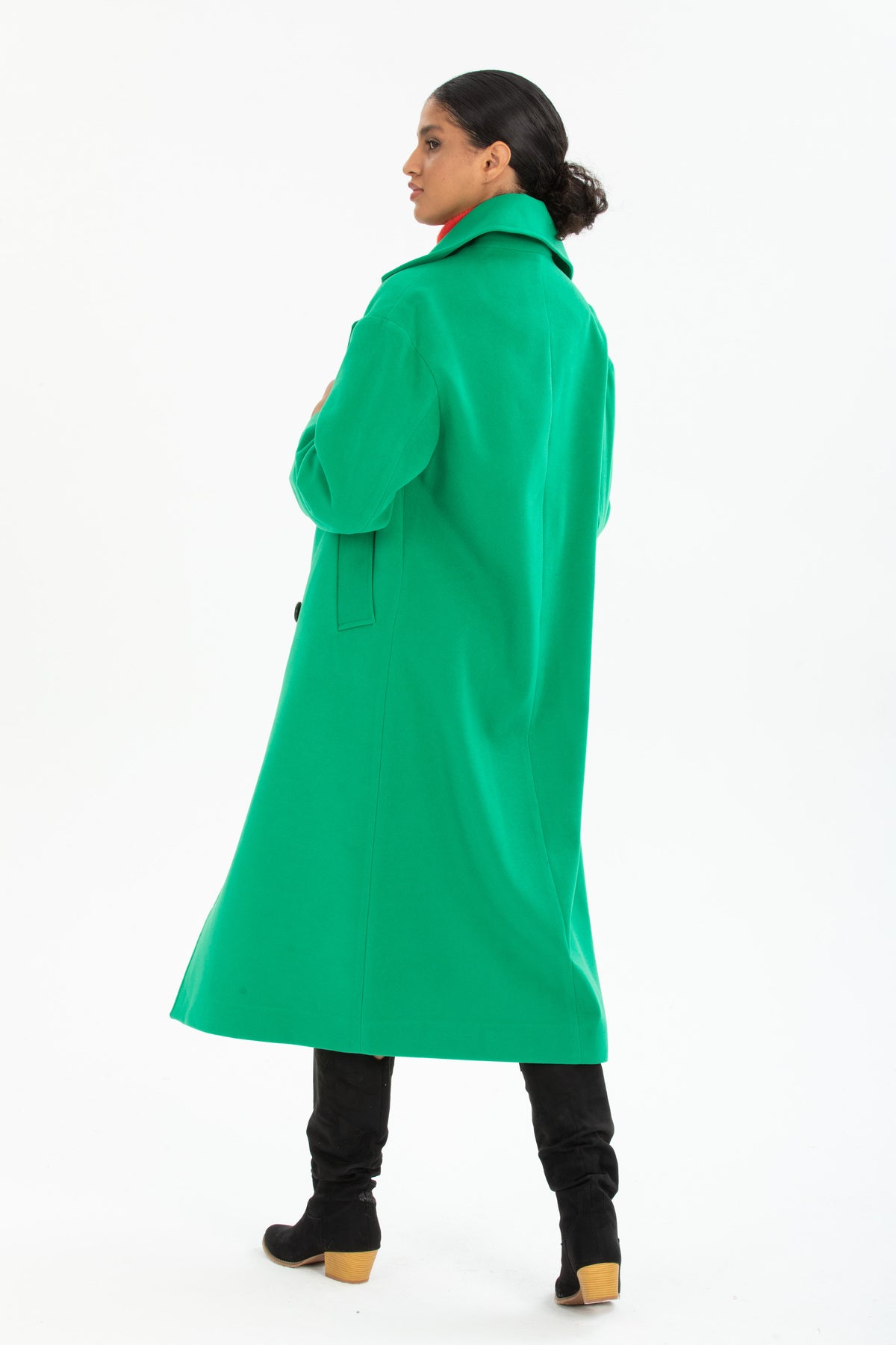 Aurelia Women's Oversized Coat - Grass Green - product image 5