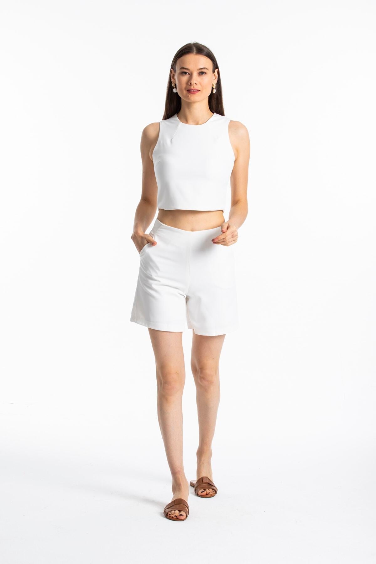 Evangeline Women's Shorts - Ecru - product image 7
