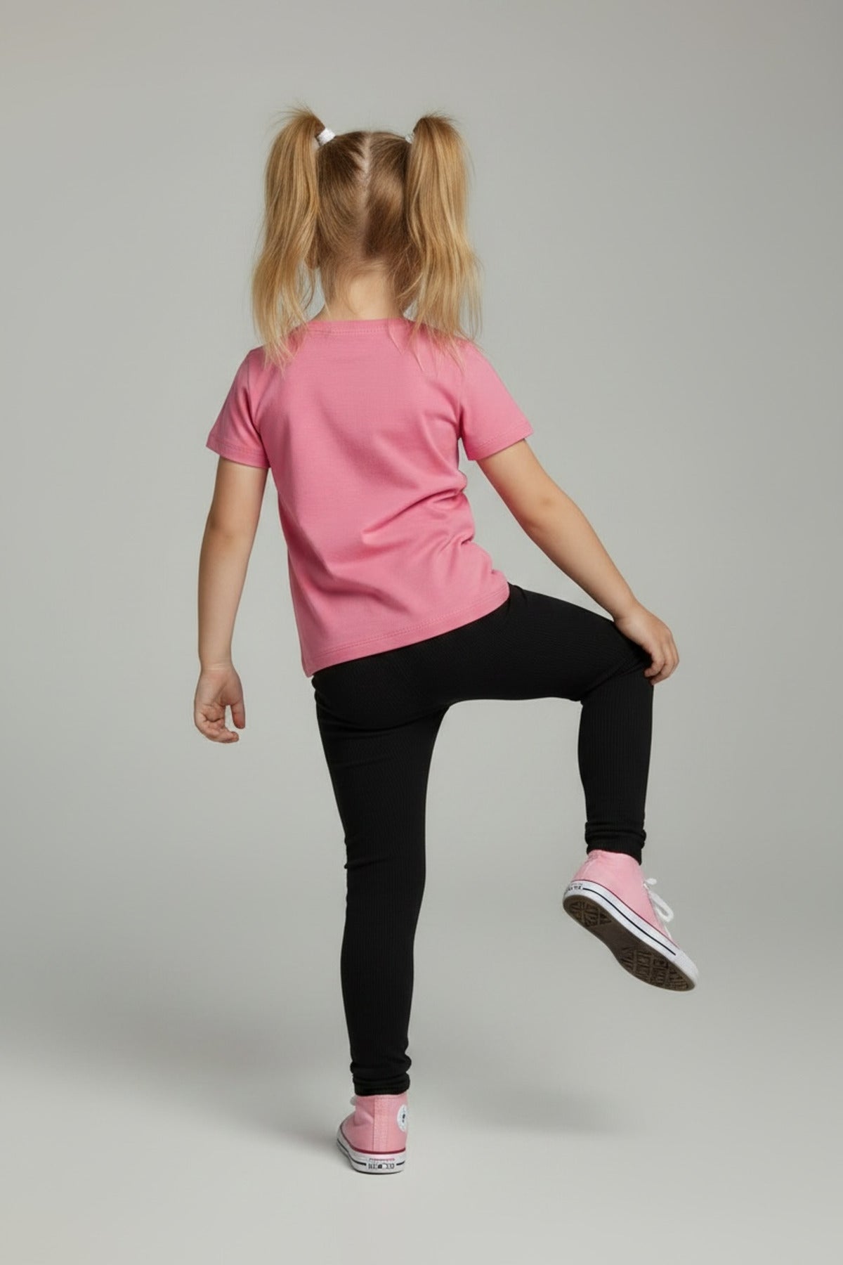 Alecia Girls' Velvet Leggings - Black - product image 5