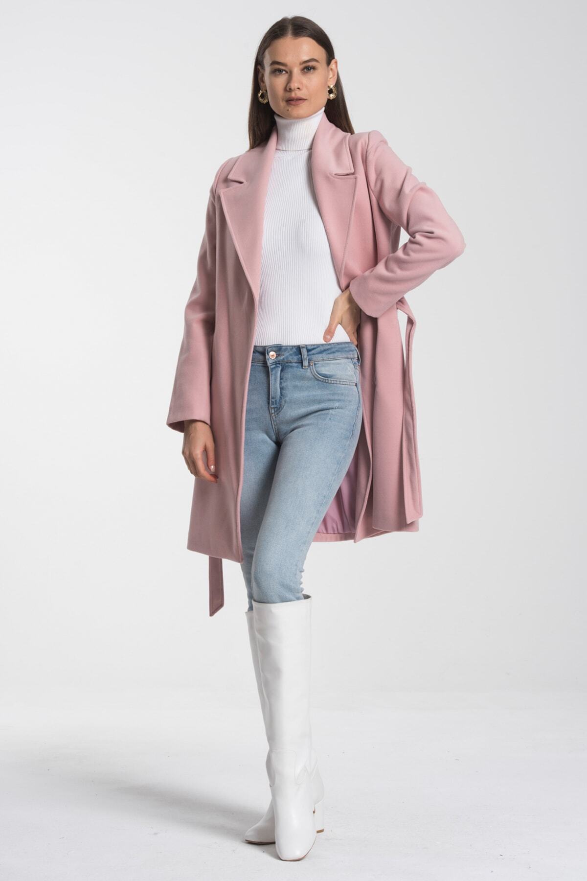 Fern Women's Belted Coat - Baby Pink - product image 1