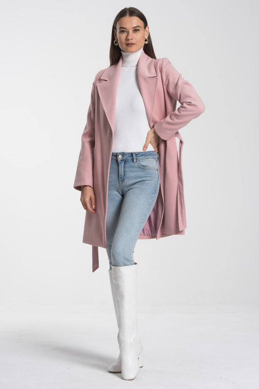 Fern Women's Belted Coat - Baby Pink - product image 1