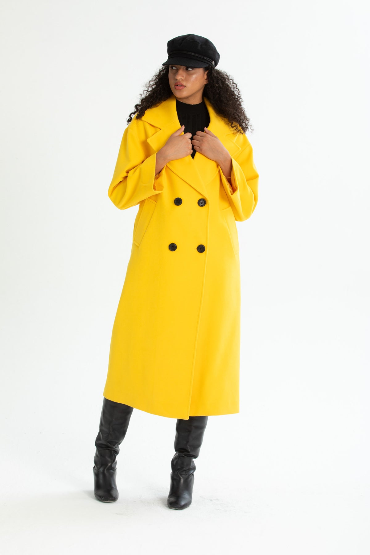 Aurelia Women's Oversized Coat - Yellow - product image 6
