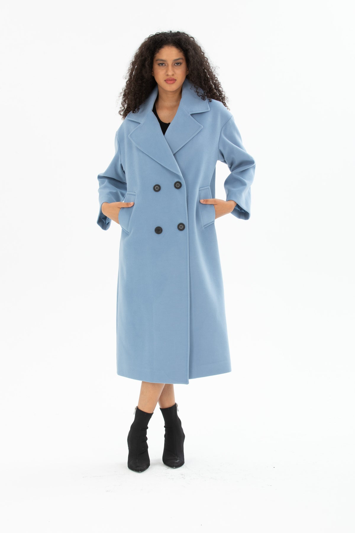 Aurelia Women's Oversized Coat - Indigo Blue - product image 1