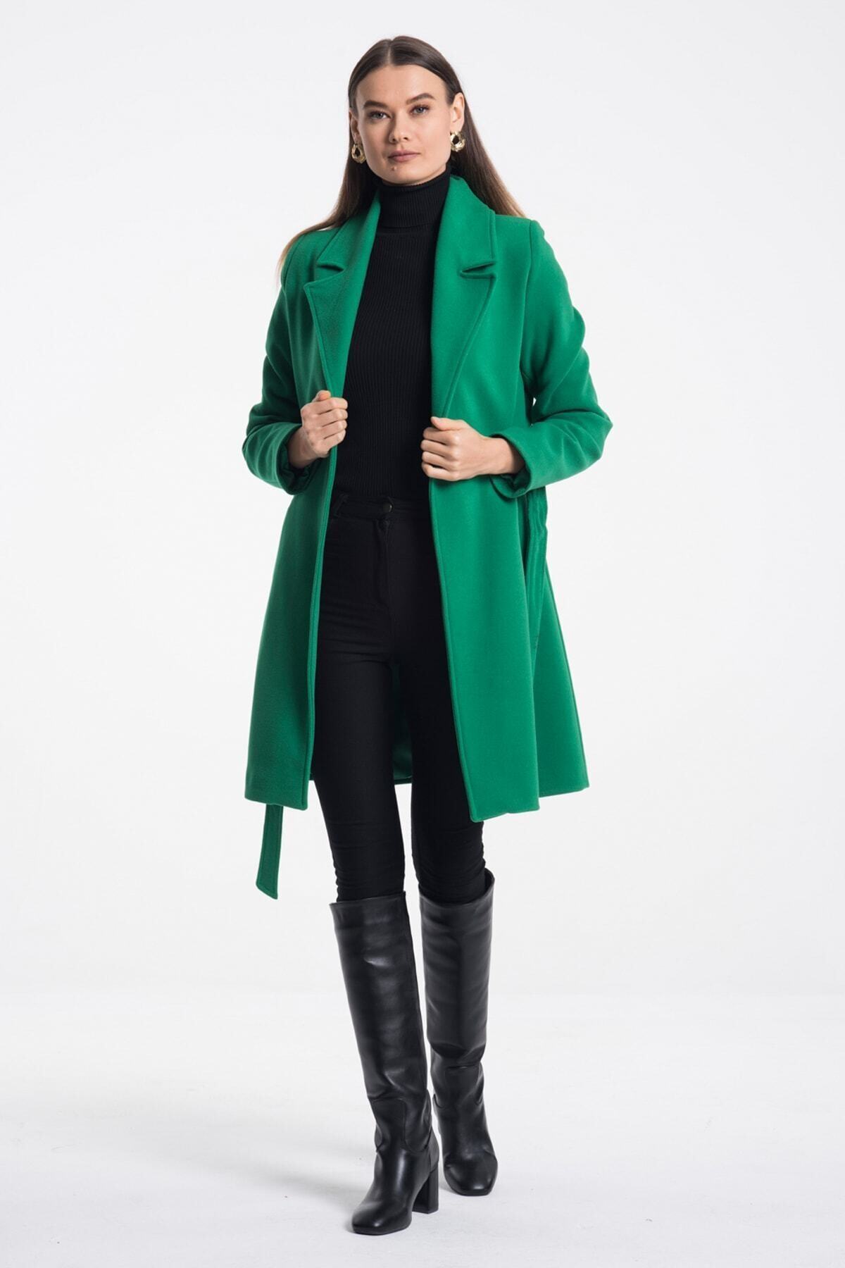 Fern Women's Lined Coat - Grass Green - product image 1