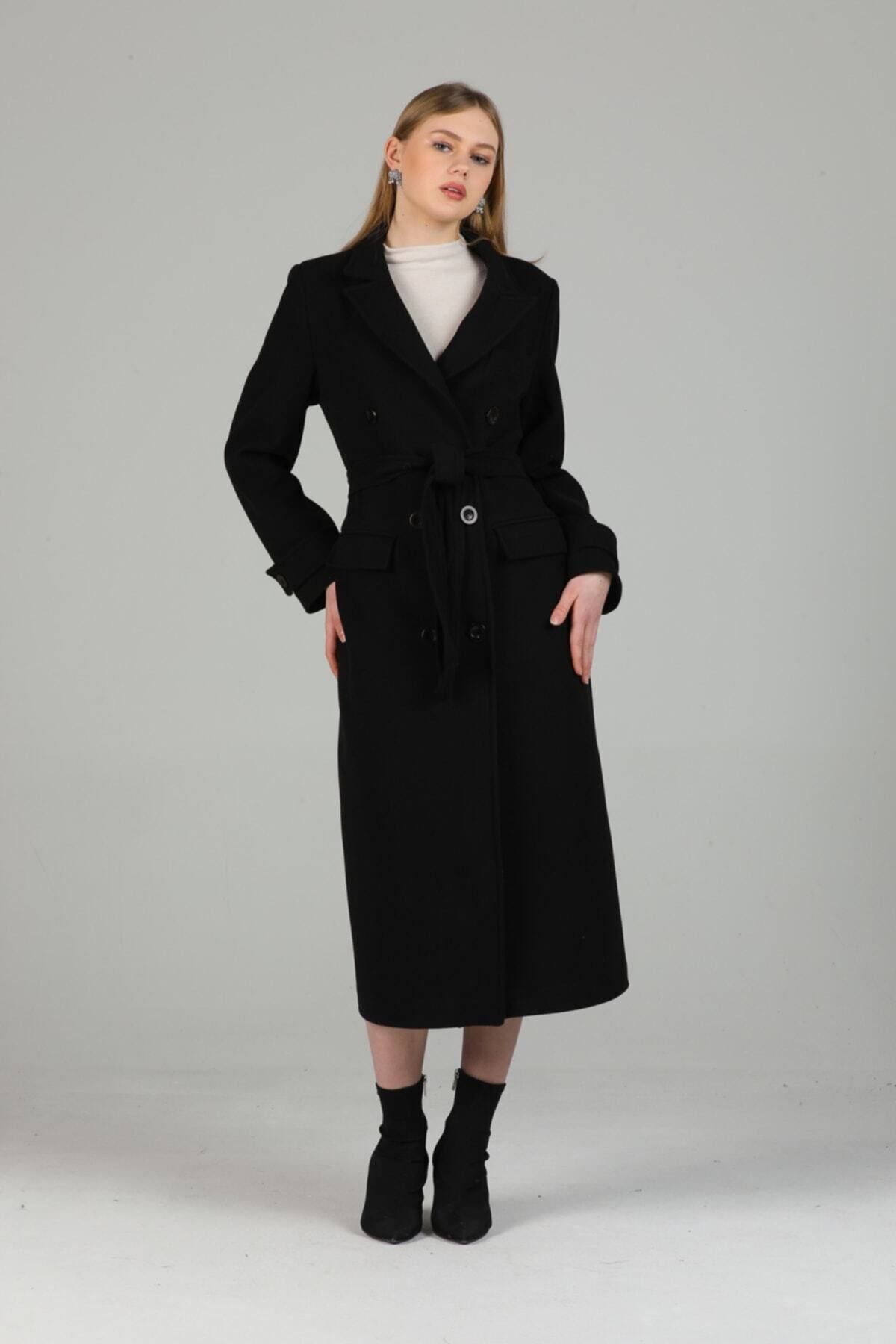 Belinda Women's Button Front Lined Coat - Black - product image 2