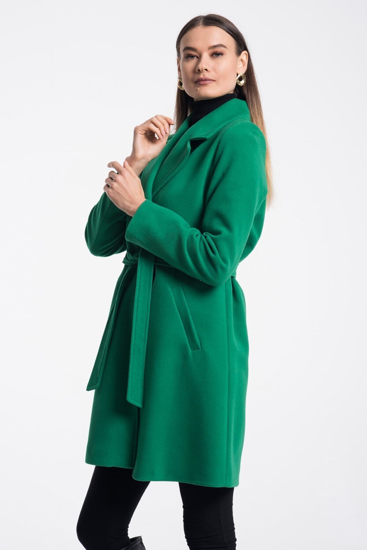 Fern Women's Lined Coat - Grass Green - product image 6