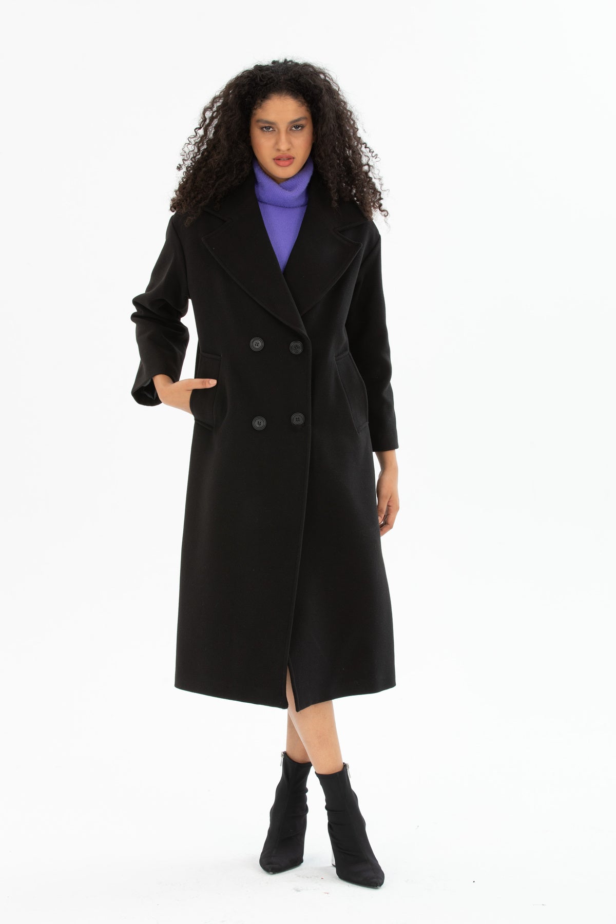 Aurelia Women's Oversized Coat - Black - product image 4