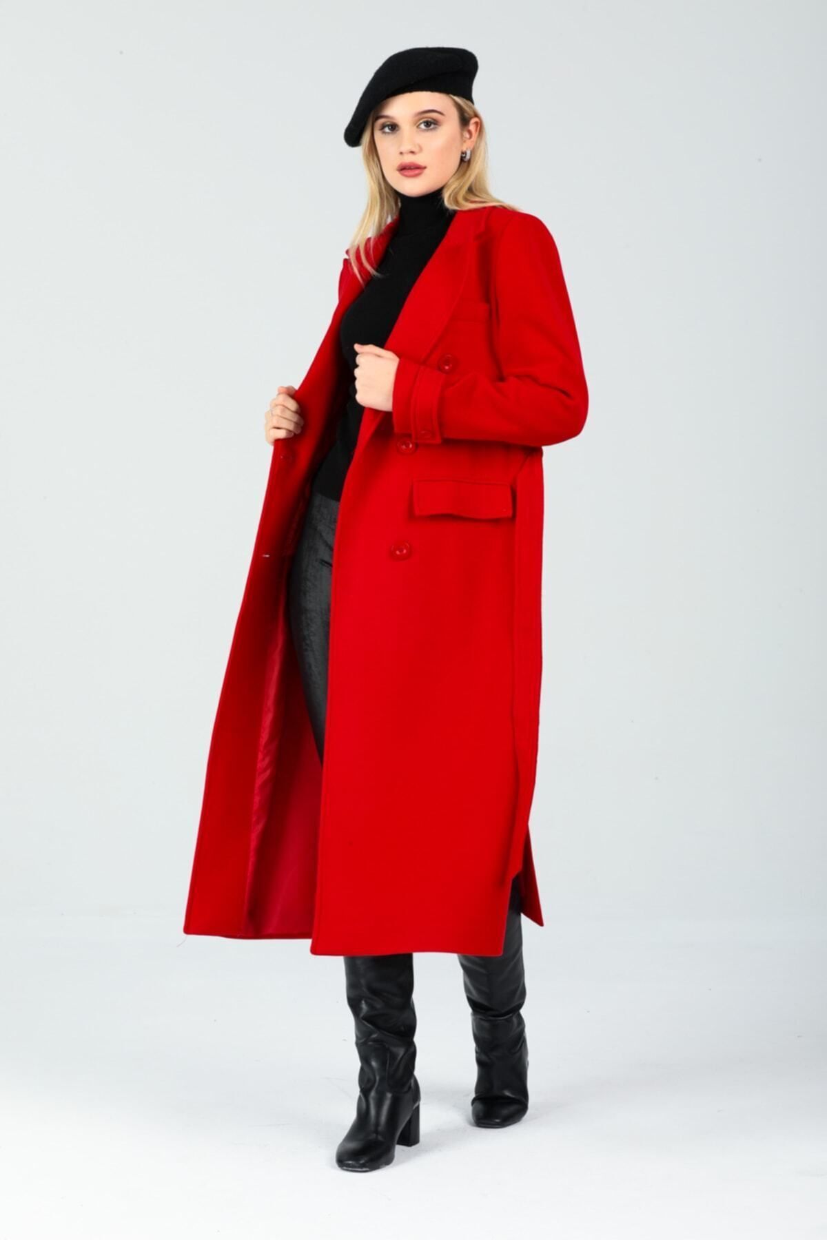 Belinda Women's Button Front Lined Coat - Red - product image 4