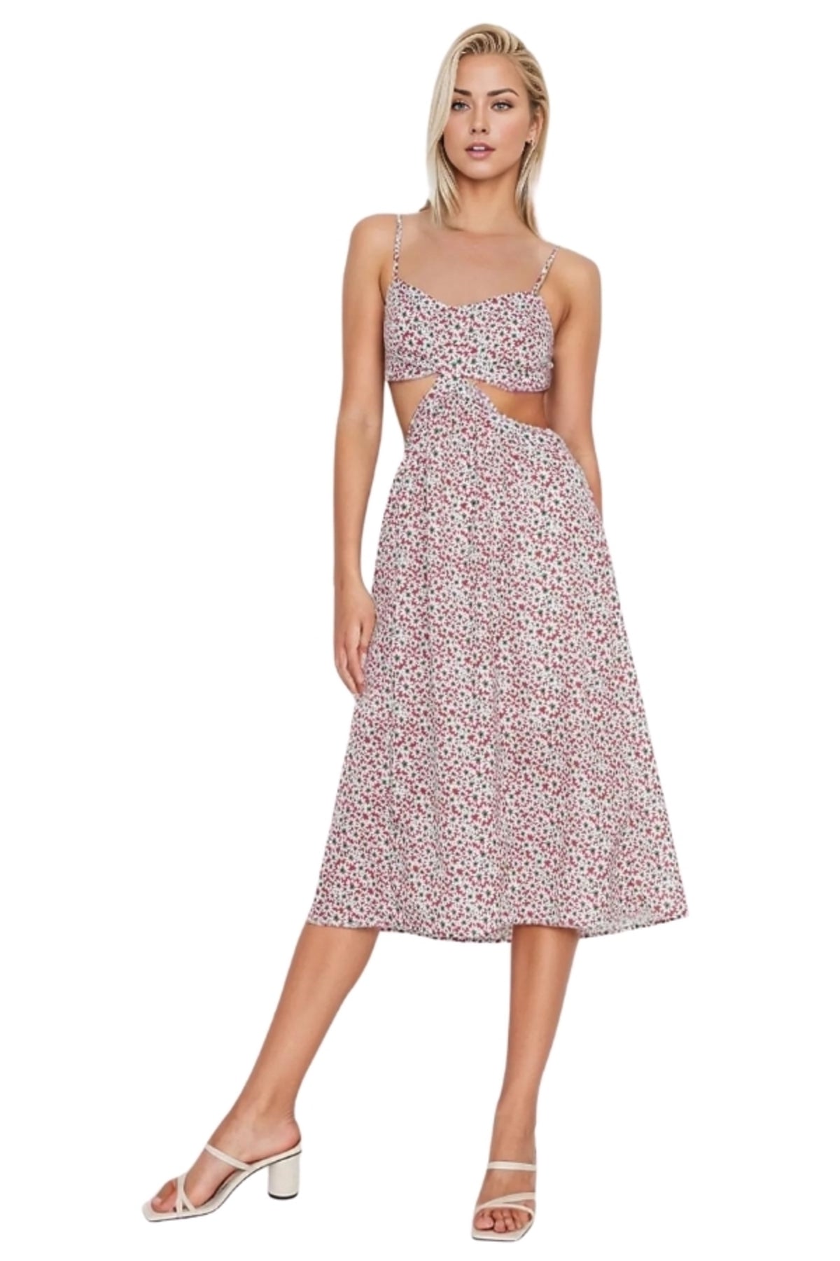 Millie Women's Strappy Party Dress - Daisy Print