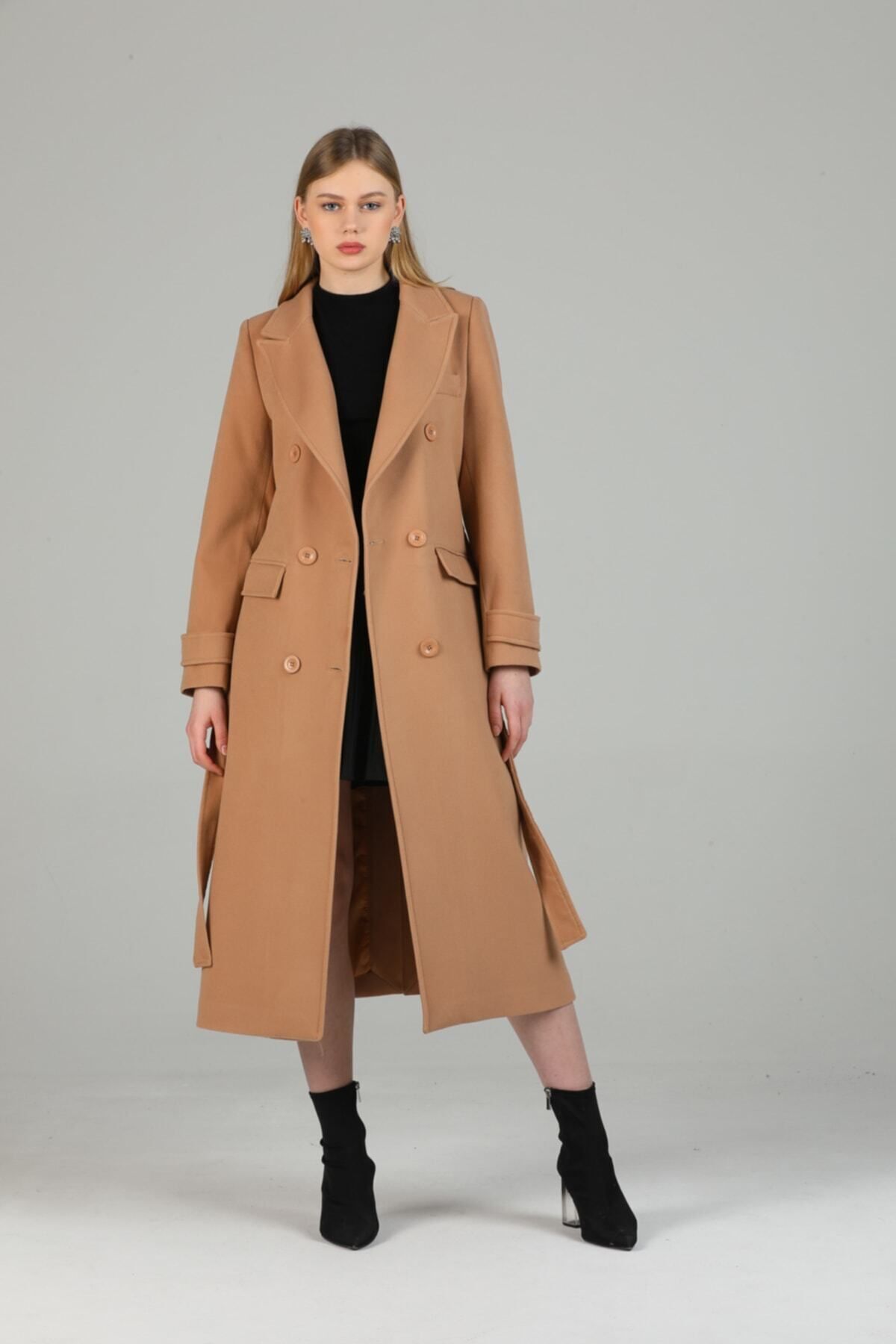 Belinda Women's Button Front Lined Coat - Camel - product image 8