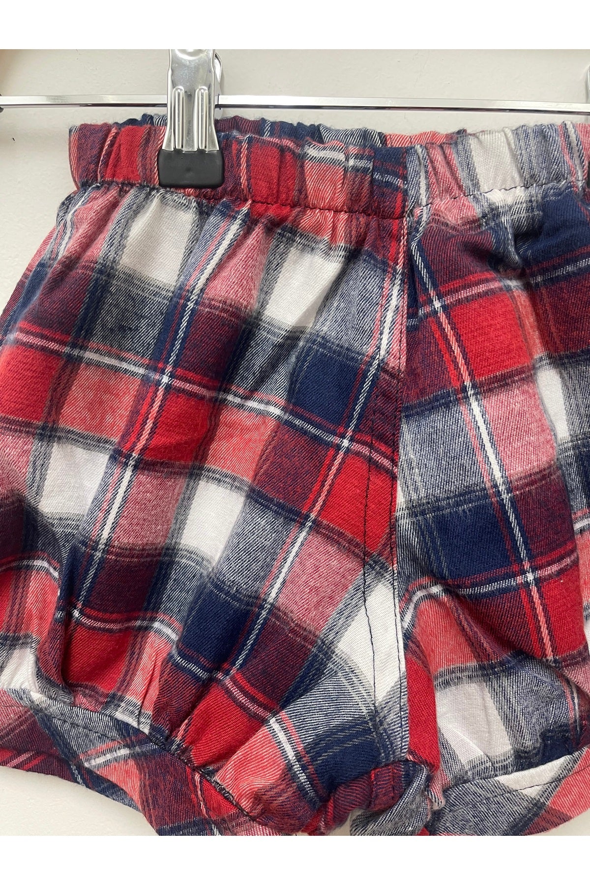 Alyssa Girls' Plaid Shorts - Red Navy Plaid - product image 8
