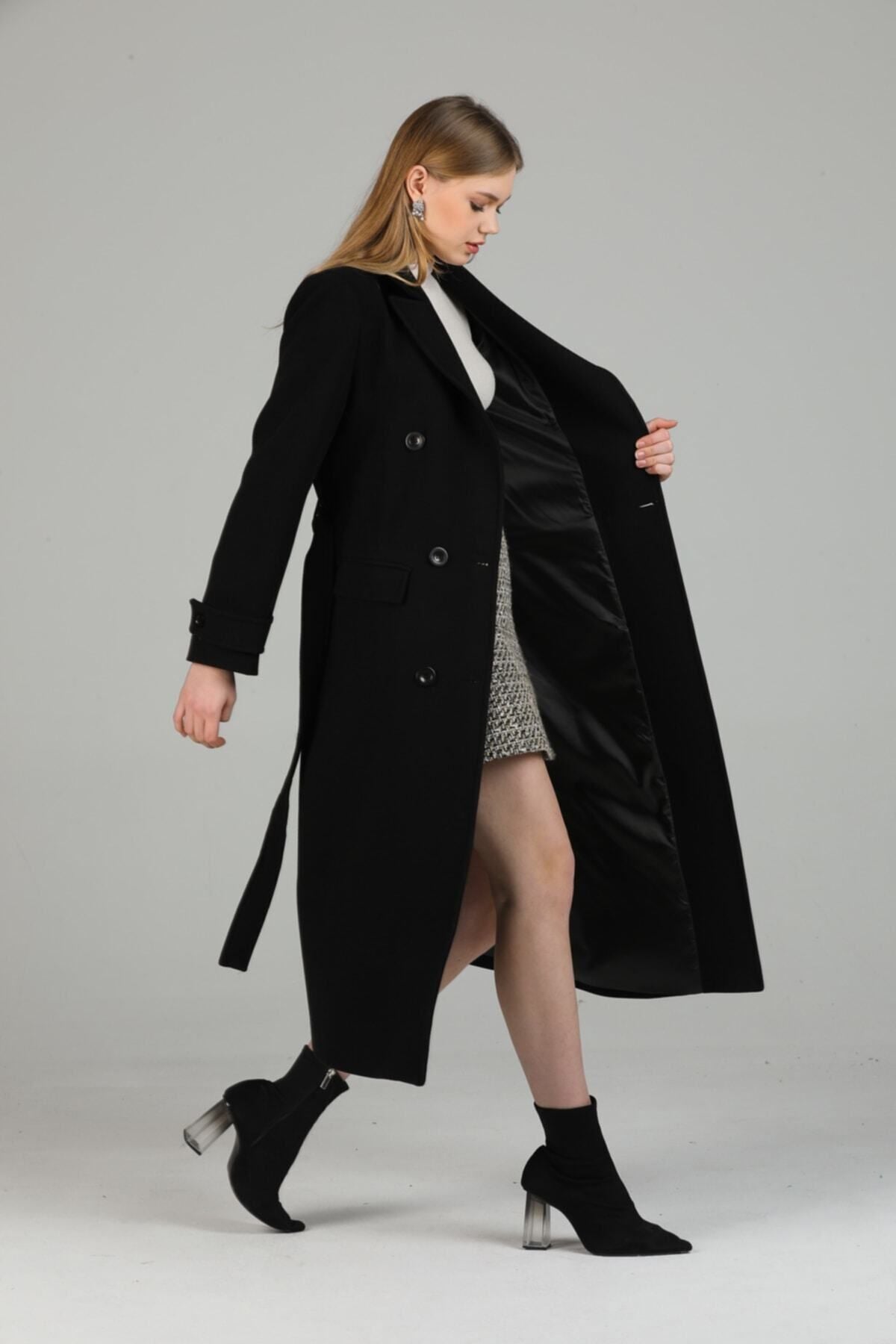 Belinda Women's Button Front Lined Coat - Black - product image 5