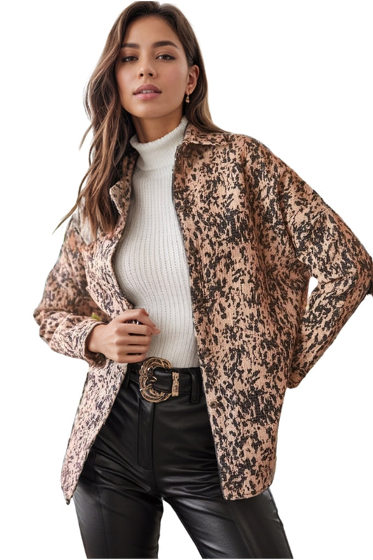 Lena Women's Pocket Shacket - Leopard