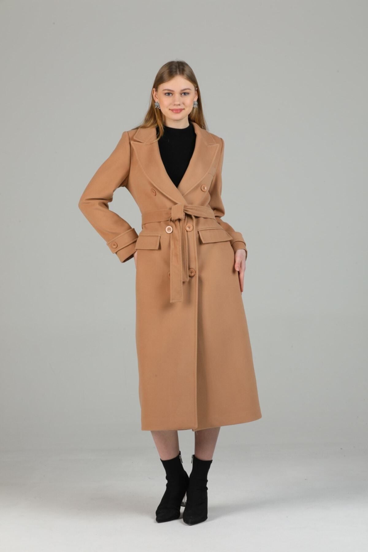 Belinda Women's Button Front Lined Coat - Camel - product image 1