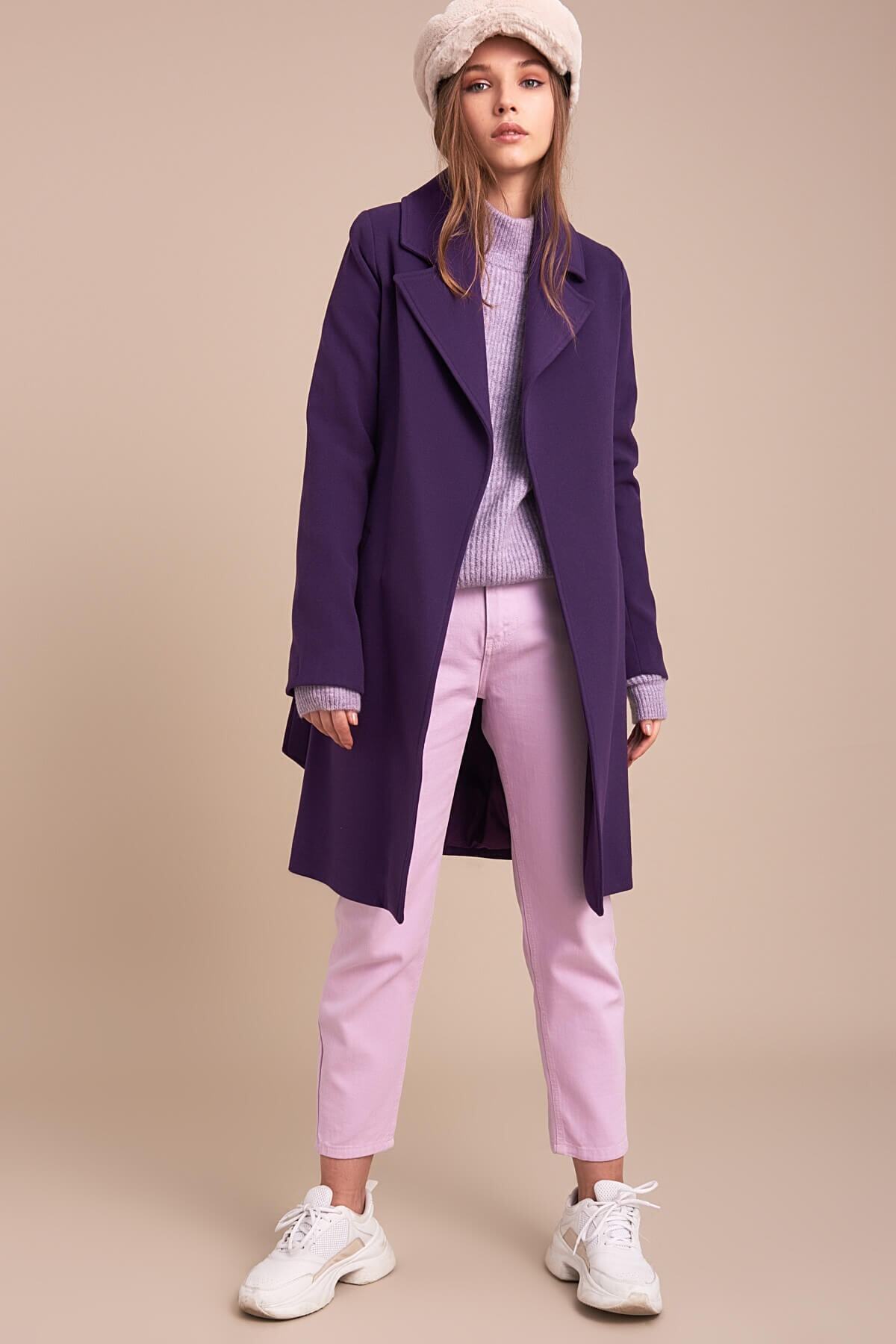 Ilene Women's Belted Coat - Purple - product image 1