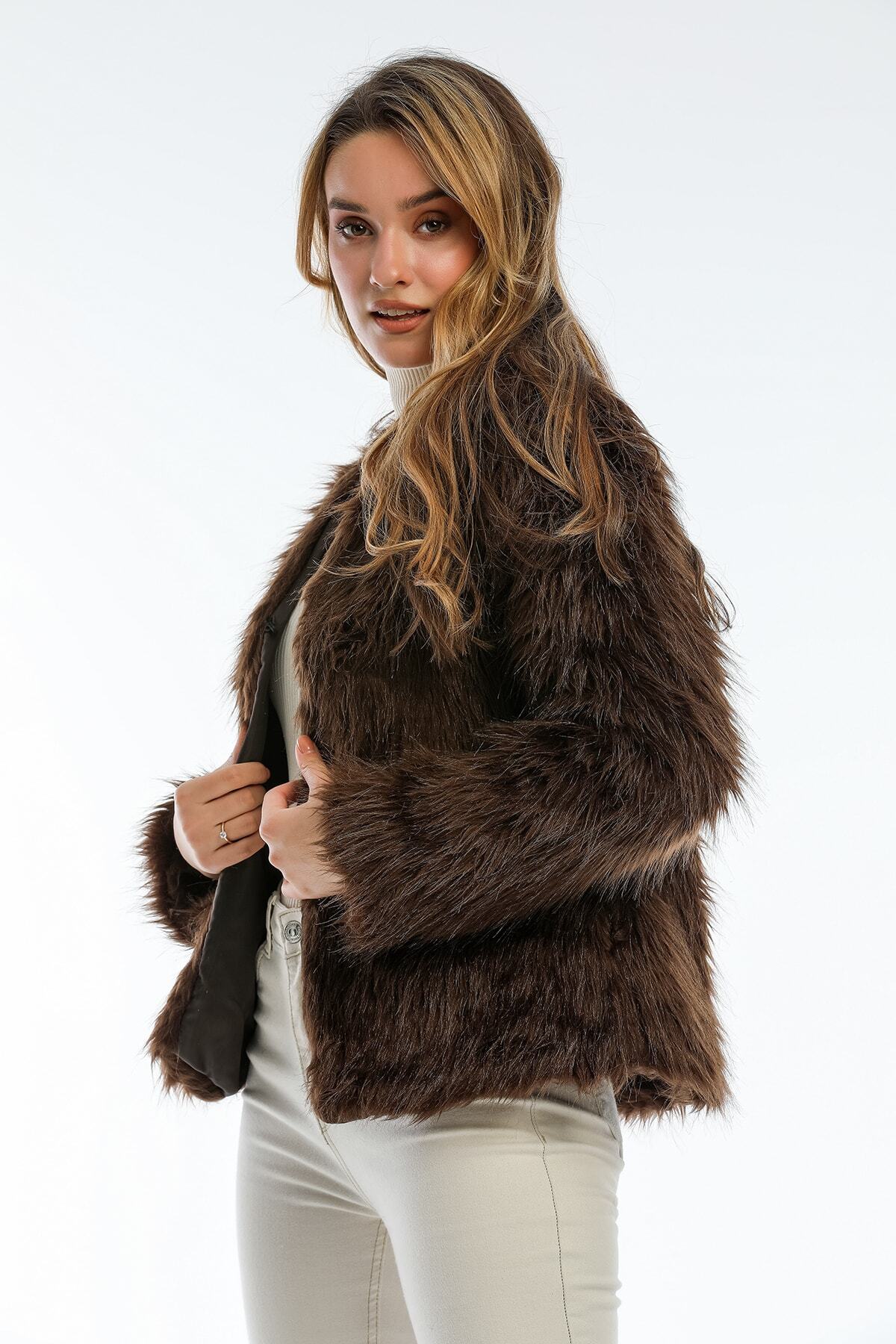 Carly Women's Coat - Dark Brown - product image 2