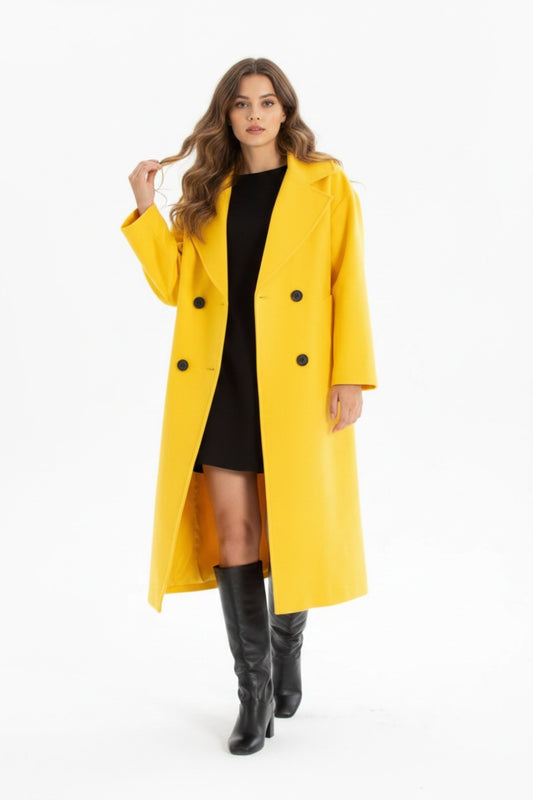 Aurelia Women's Oversized Coat - Yellow - product image 1
