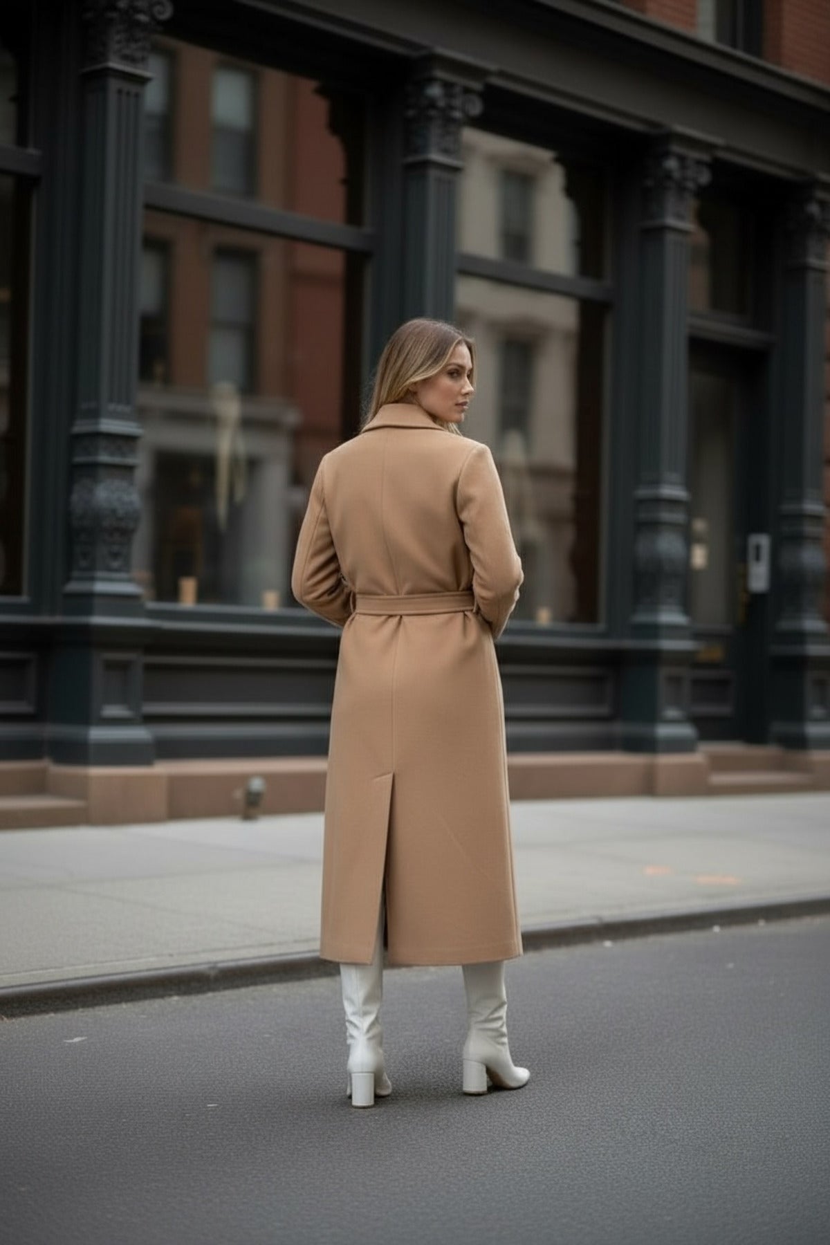 Faye Women's Belted Coat - Camel - product image 2