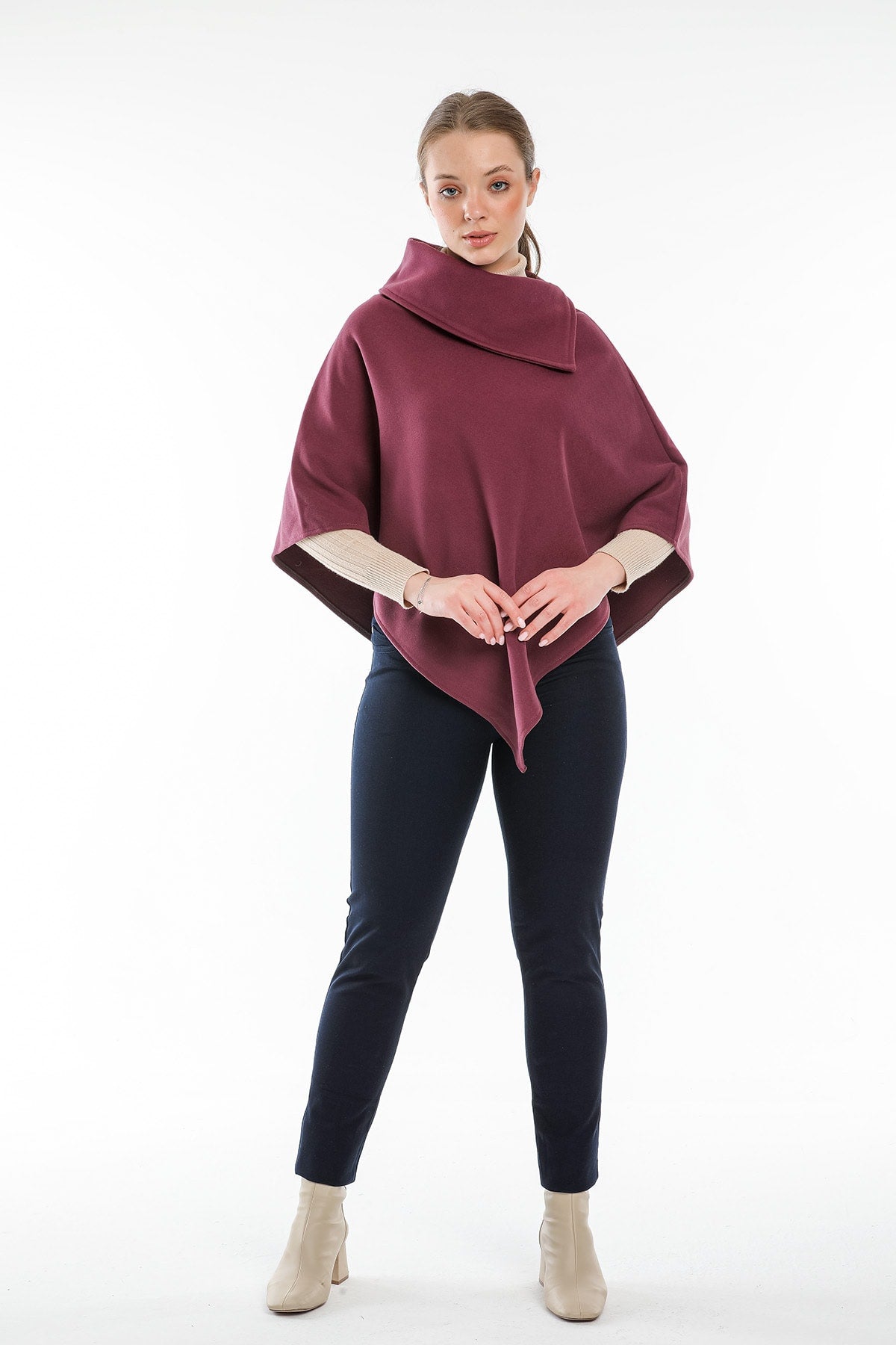 Dora Women's Poncho - Plum New - product image 1