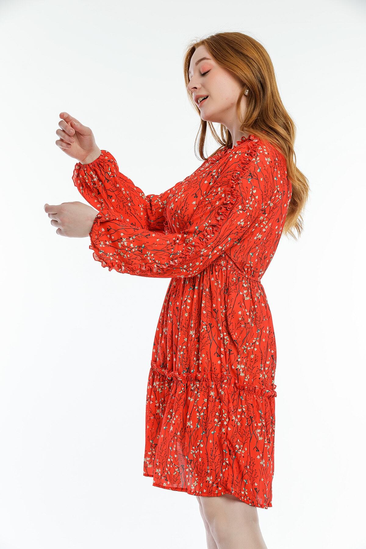 Dana Women's Ruffle Dress - Cinnamon - product image 3
