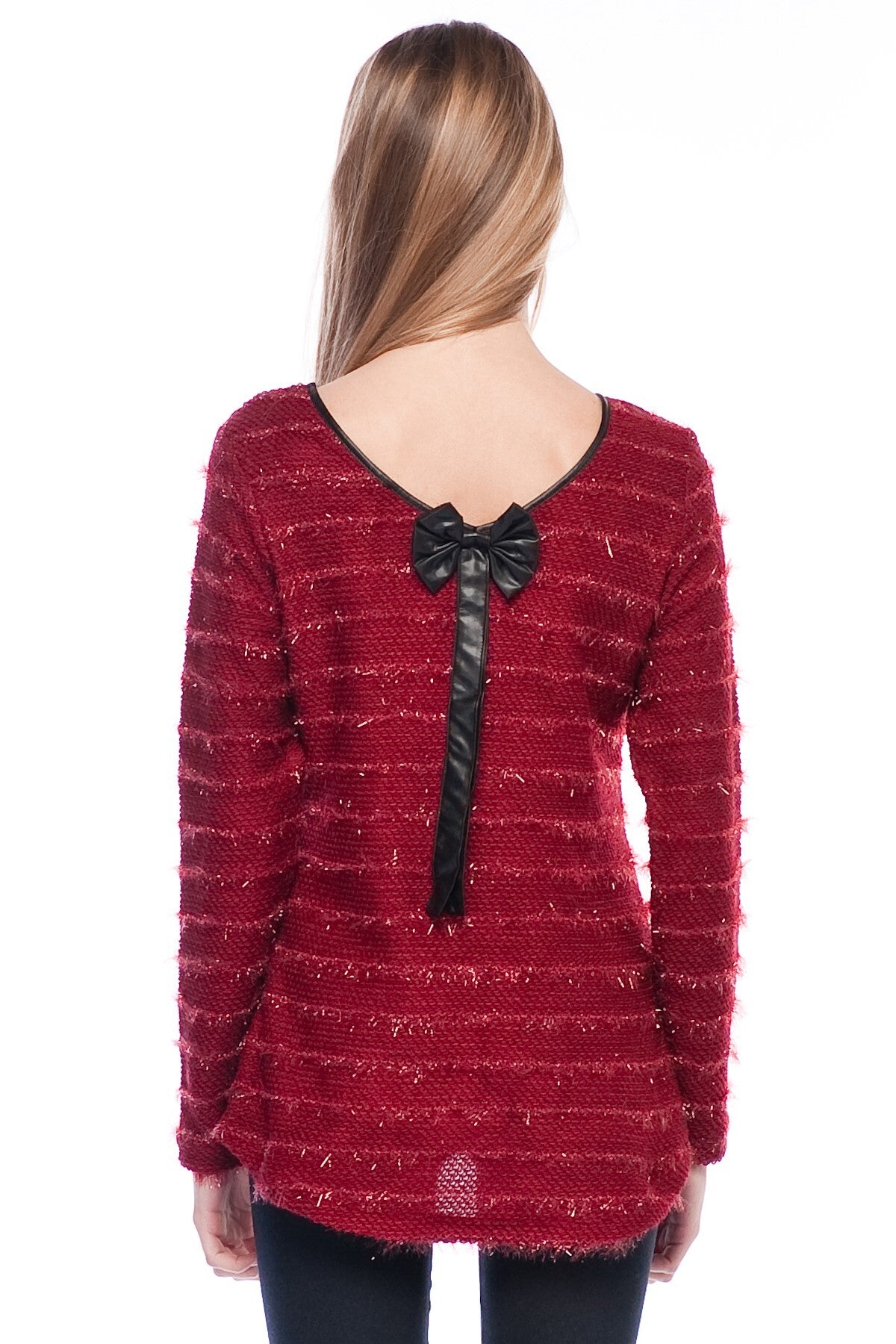 Bernadette Women's Sweater - Burgundy - product image 2