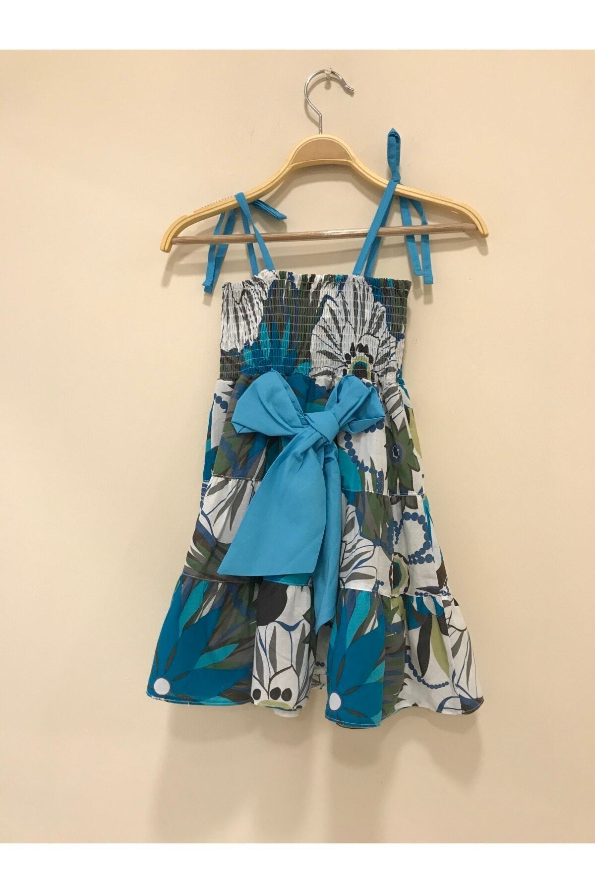 Clarissa Girls' Floral Dress - Turquoise Floral - product image 3