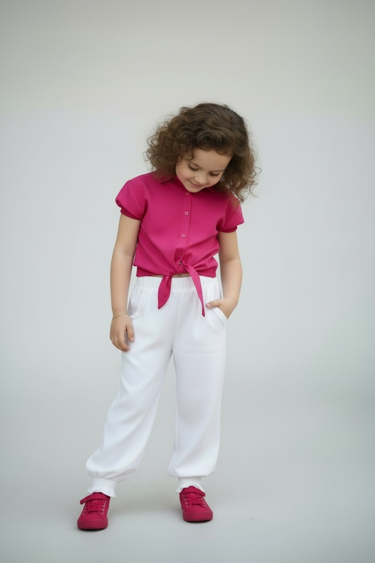 Amanda Girls' Viscose Pants - White - product image 3