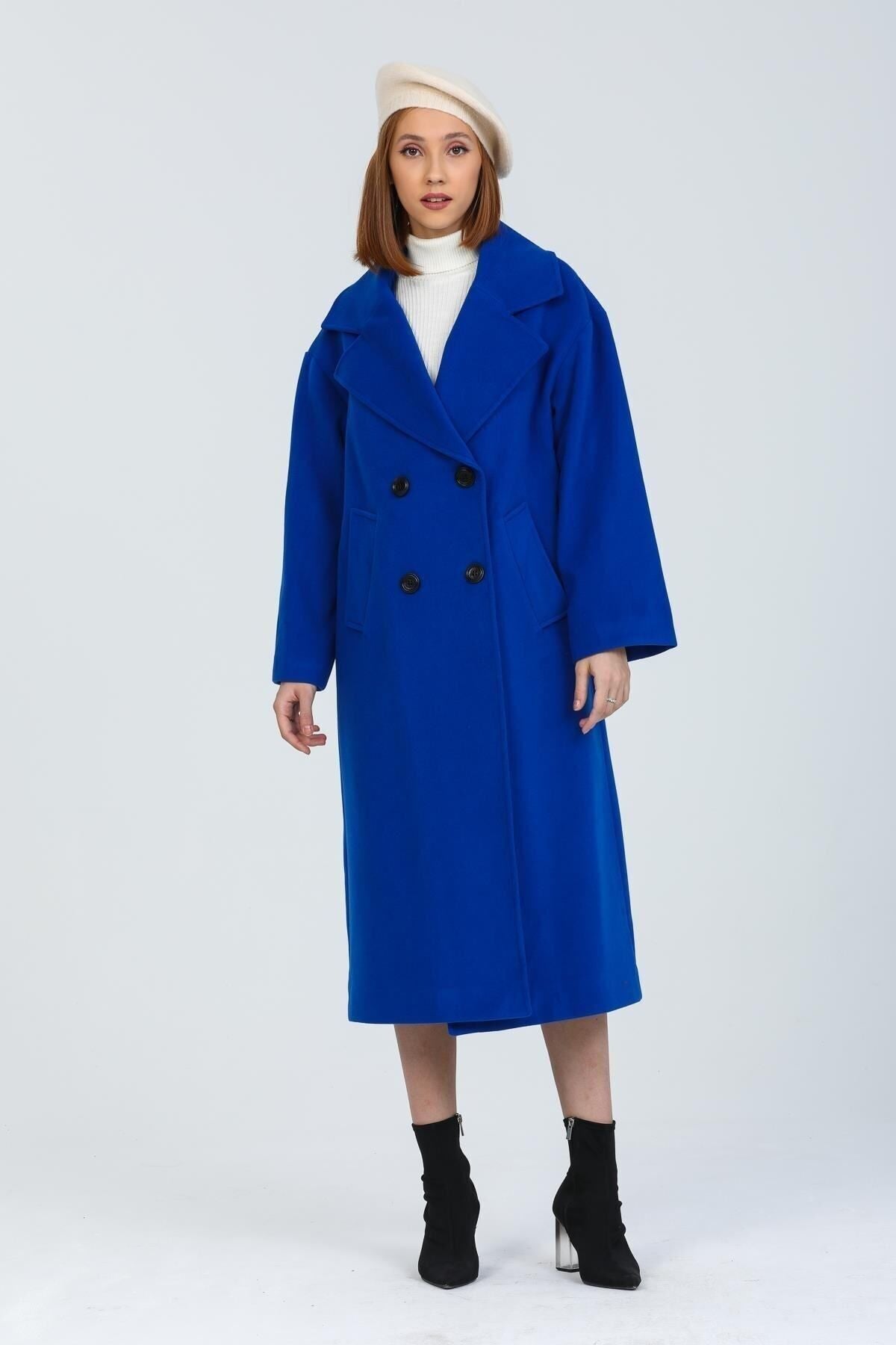 Aurelia Women's Oversized Coat - Royal Blue - product image 1